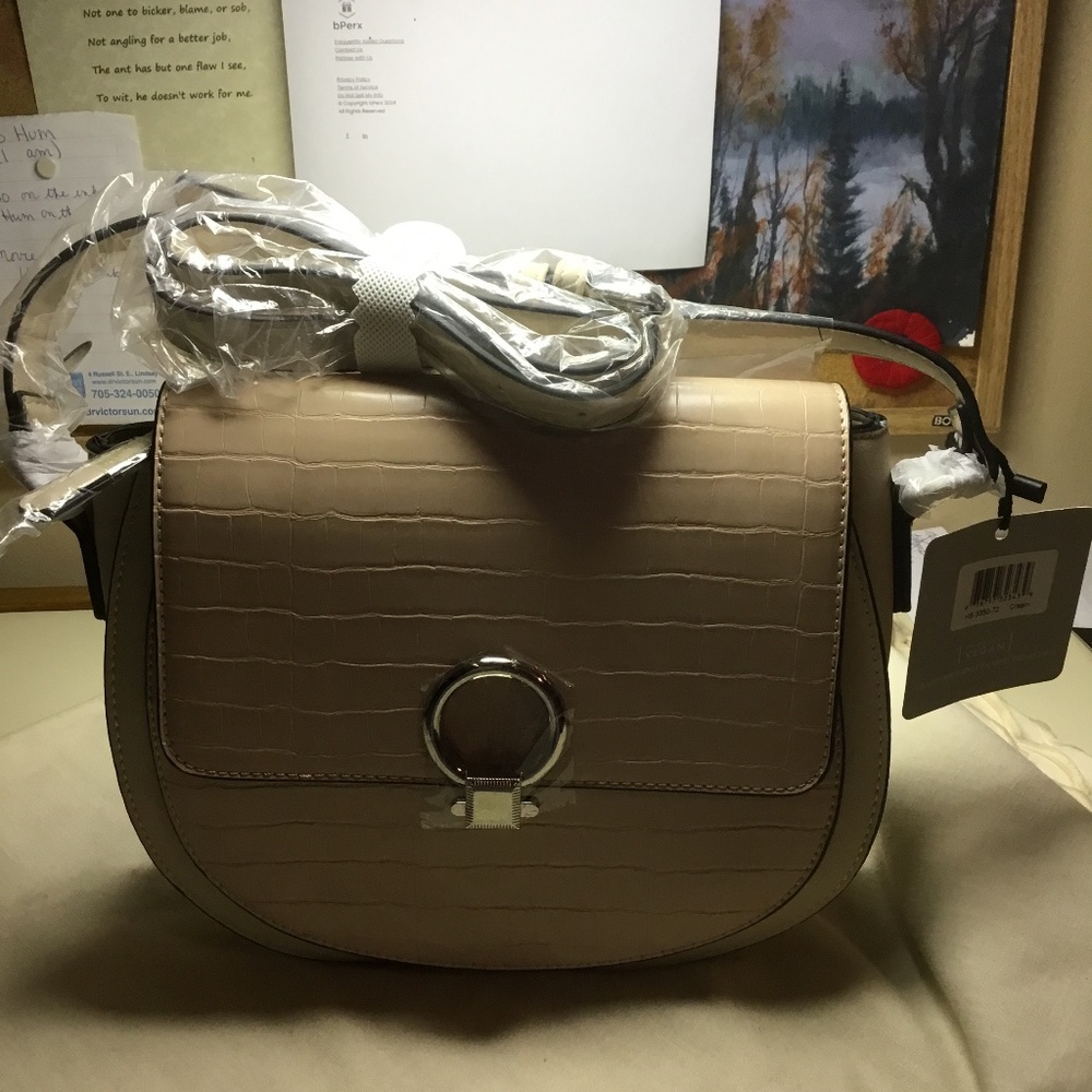 Faux Leather Shoulder Bag